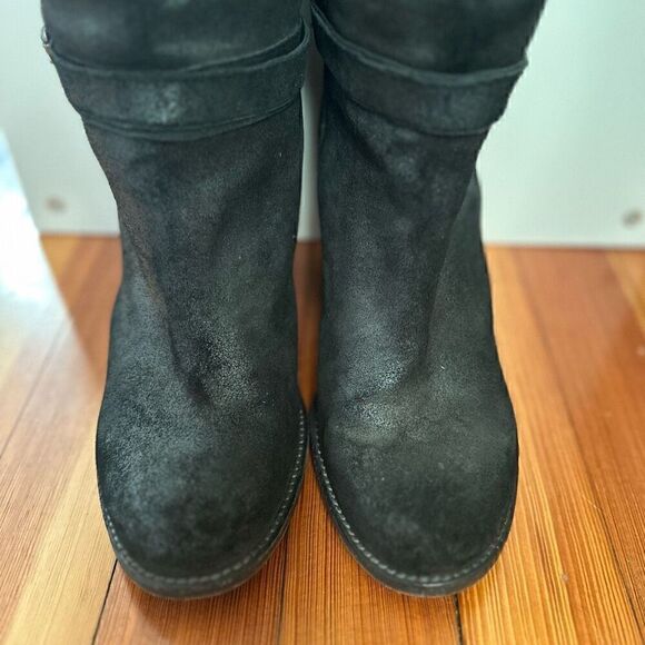 Belle by Sigerson Morrison Hayley Distressed Suede Knee-High Boots Size 8 - Picture 6 of 9